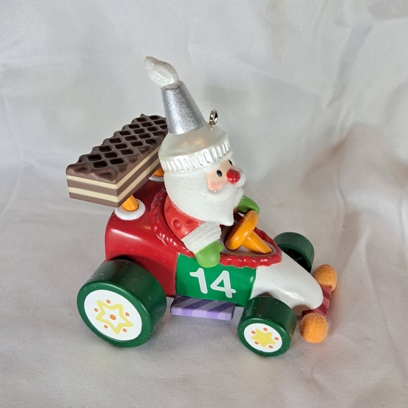 2014 Hallmark Santa's Sweet Ride Race Car #8 Series Keepsake Ornament - Picture 2 of 10
